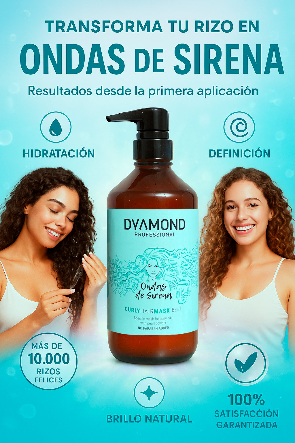 🌊 ONDAS DE SIRENA - MASCARILLA🌊